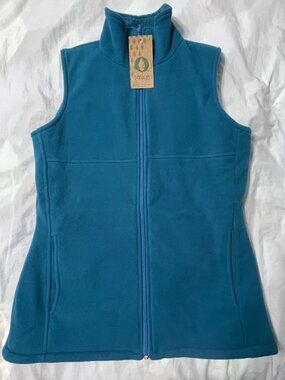 NWT Womens Sz Small (1) Dona Jo Teal Blue Reversible Vest Activewear Comfort
